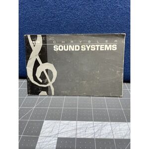 1989 Chrysler‎ Sound Systems Manual Booklet